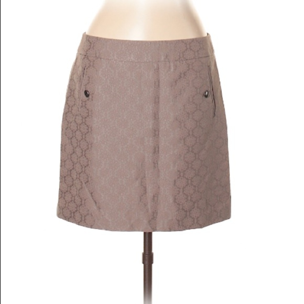 LOFT // tan floral skirt